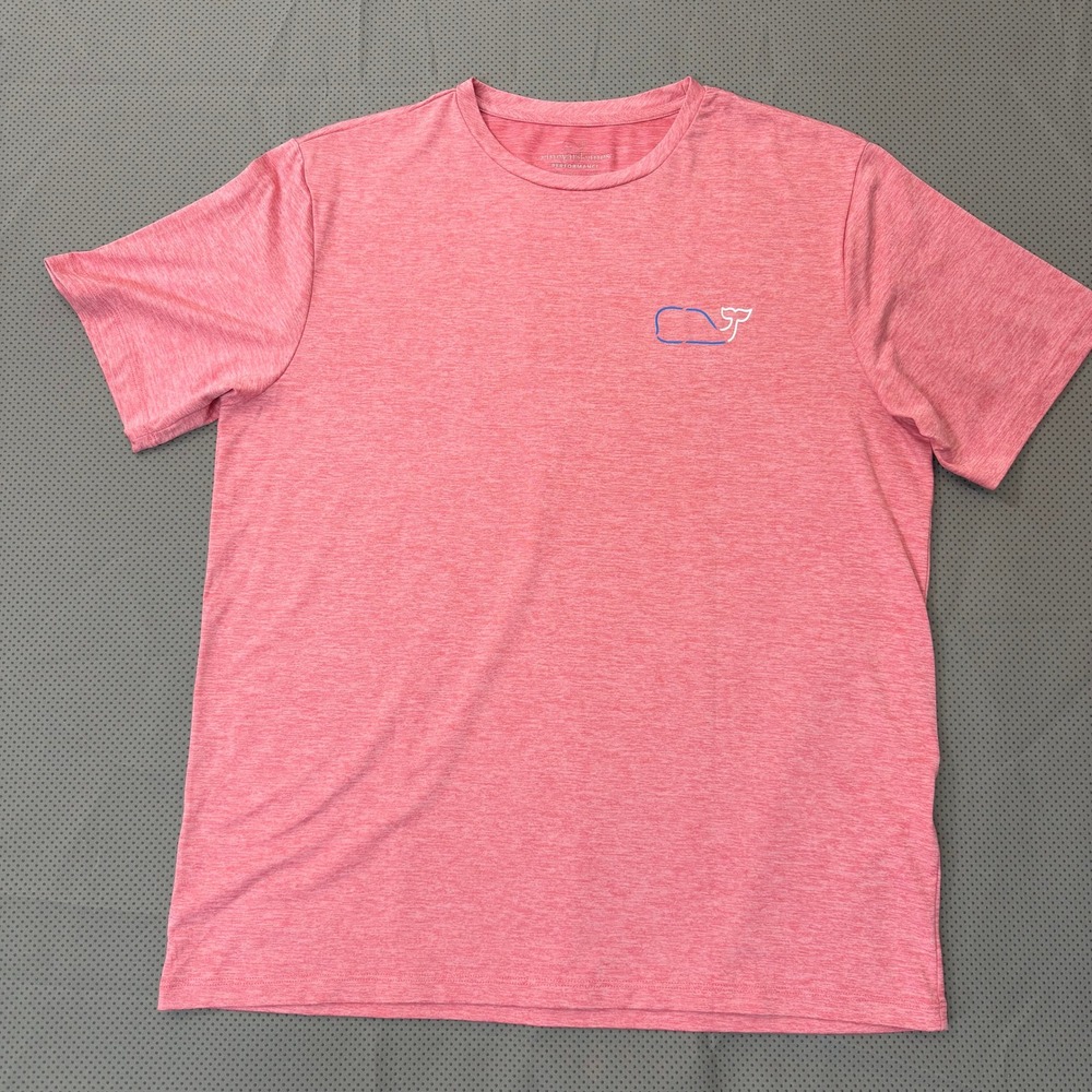 Vineyard Vines T-Shirt Mens M Lobster Reef Performance SS Whale Outline Tejeda